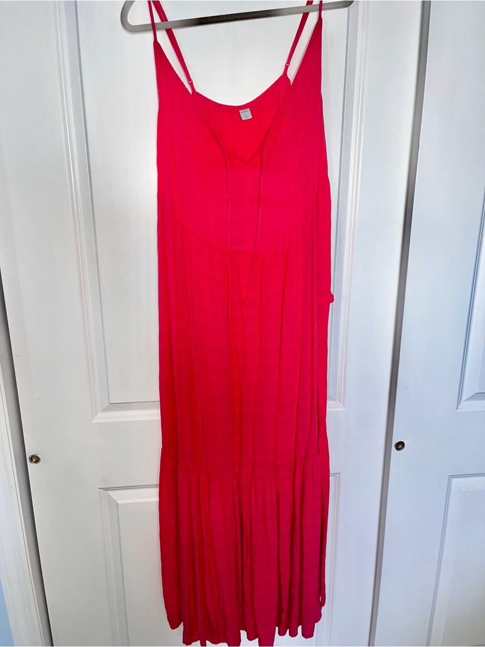 Old Navy Tomato red Spaghetti Strap Maxi Dress